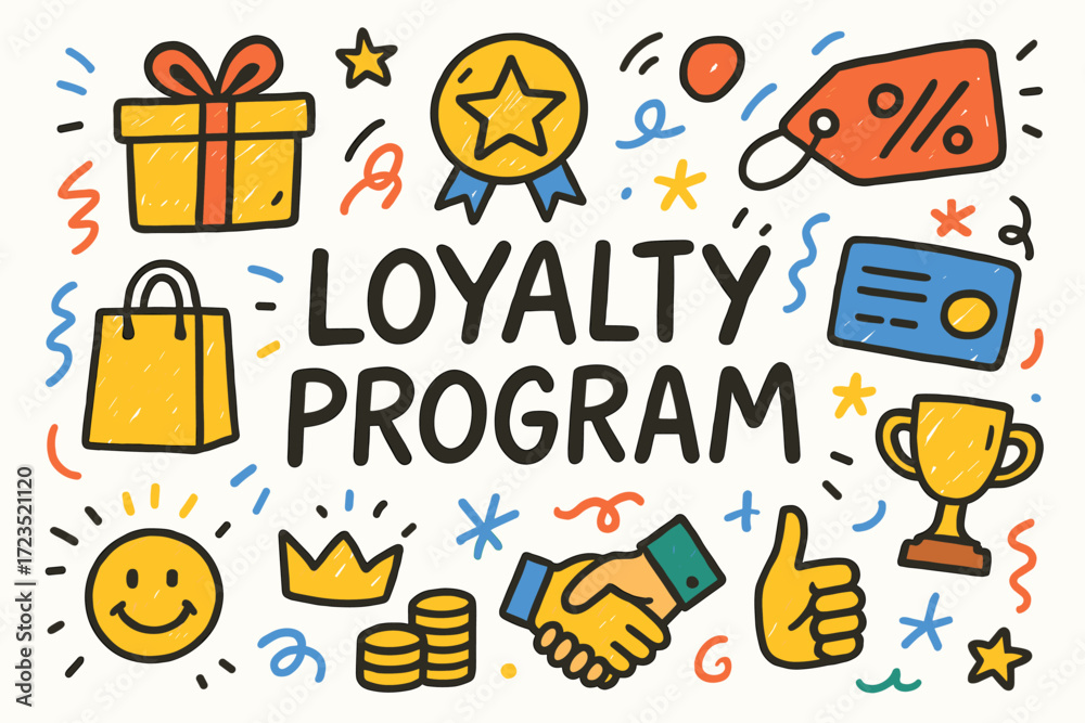 Fototapeta premium Loyalty program outline icon set. rewards, discounts, shopping icons collection