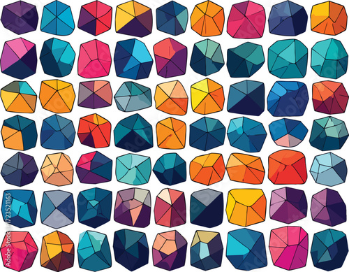 Generative Shape Fill Vector Template Colorful Geometric Pattern Design