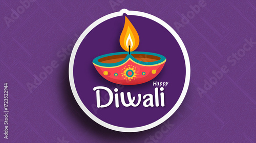 Wallpaper Mural Happy diwali festival of lights deepavali diya hindu holiday celebration greeting card design Torontodigital.ca