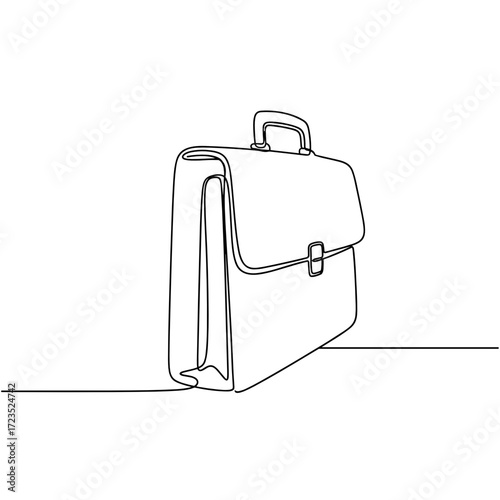 A minimalist black portfolio icon on a transparent background with a single line for business presentations, career articles, and corporate branding.