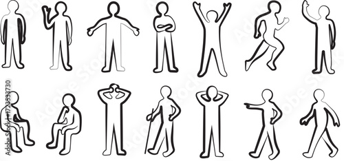 Silhouettes of people - Human figures for Architecture/ Design sheets - Silhouettes vector set	
