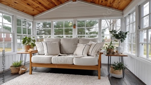 Cozy sunroom sofa