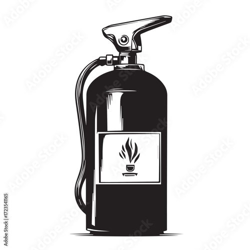 fire extinguisher on a white background