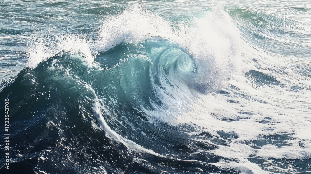 Fototapeta premium seamless realistic style looping wave