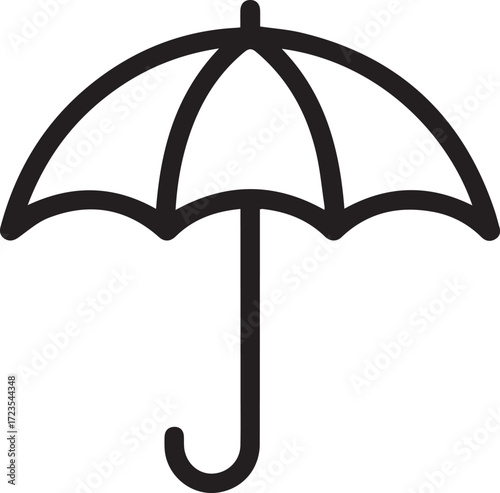 Vector art of simple umbrella illustration for weather protection