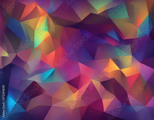 colorful vector abstract irregular polygonal square background - triangle low poly pattern