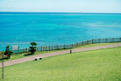 A view of Cape Chinen Park in Okinawa, Japan