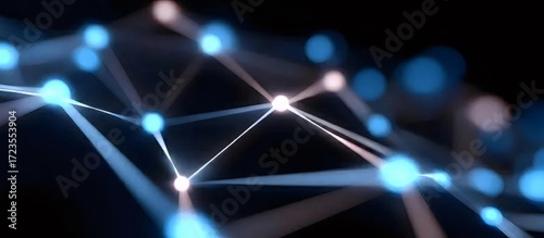 ダークカラーの抽象ノードと接続線