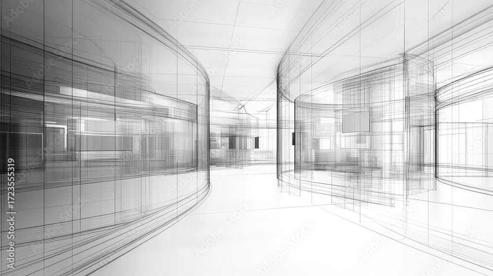 Fototapeta premium ui collapsing call center wireframe design