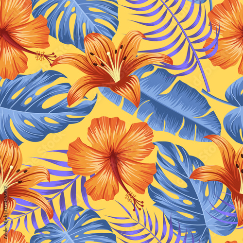Tropical Fabric Seamless Pattern
