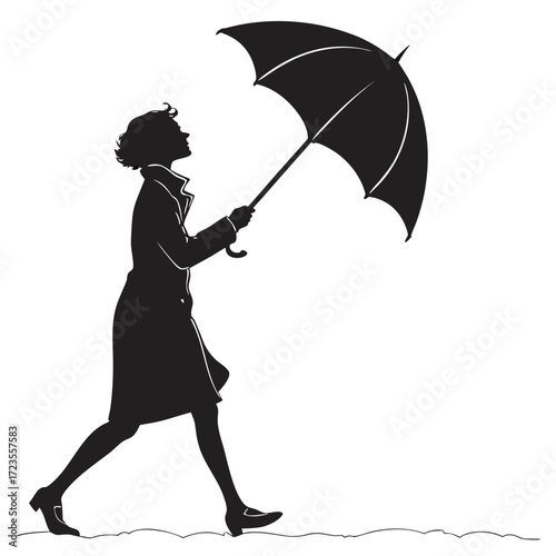 girl with umbrella