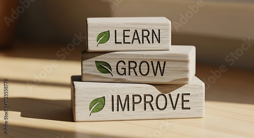 Growth Mindset Wooden Blocks.