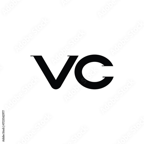 VC monogram logo design letter text name symbol monochrome logotype alphabet character simple logo