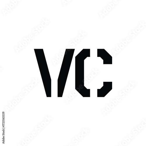 VC monogram logo design letter text name symbol monochrome logotype alphabet character simple logo