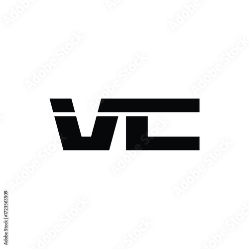 VC monogram logo design letter text name symbol monochrome logotype alphabet character simple logo