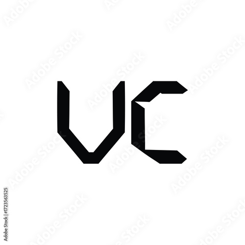 VC monogram logo design letter text name symbol monochrome logotype alphabet character simple logo