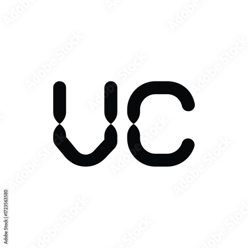 VC monogram logo design letter text name symbol monochrome logotype alphabet character simple logo