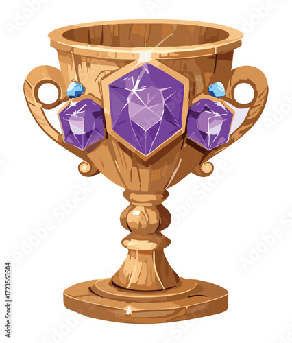 Classic wooden trophy with an intricate golden pattern, symbolizing high honor and a special accomplishment