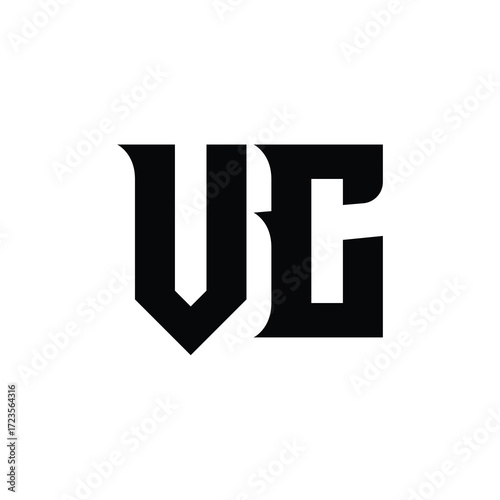 VC monogram logo design letter text name symbol monochrome logotype alphabet character simple logo