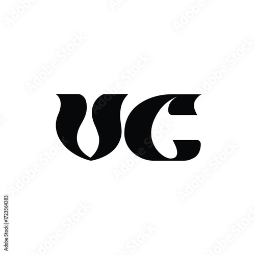 VC monogram logo design letter text name symbol monochrome logotype alphabet character simple logo