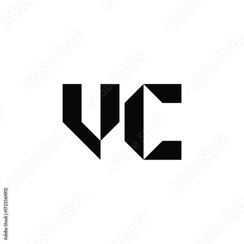 VC monogram logo design letter text name symbol monochrome logotype alphabet character simple logo