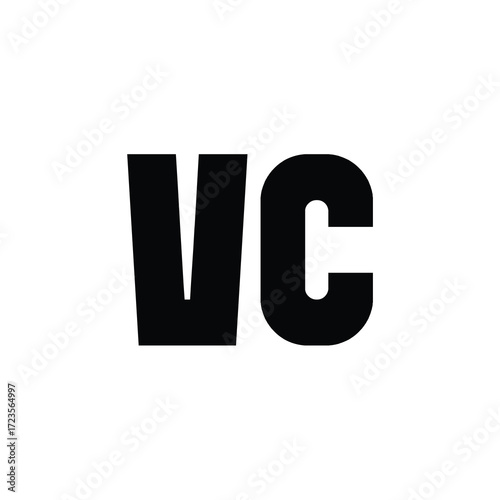 VC monogram logo design letter text name symbol monochrome logotype alphabet character simple logo