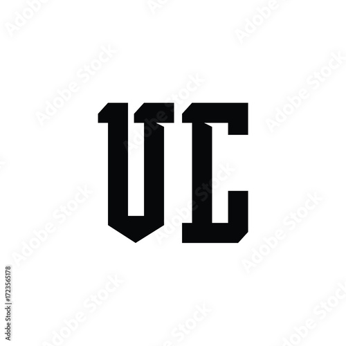 VC monogram logo design letter text name symbol monochrome logotype alphabet character simple logo