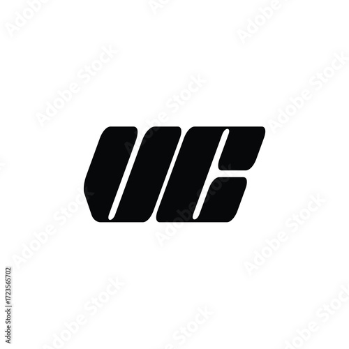 VC monogram logo design letter text name symbol monochrome logotype alphabet character simple logo