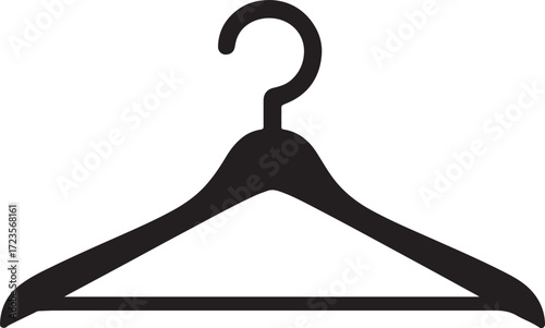 Clothes hanger silhouette vector illusttraytion on white background