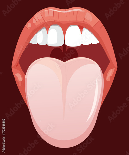 Simplified Tongue Diagram Highlighting Taste Receptor Areas and the Perception of Different Flavors	