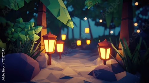 geometry illuminating checklist in low poly design