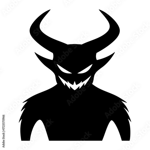 Halloween Demon Horns Solid Illustration