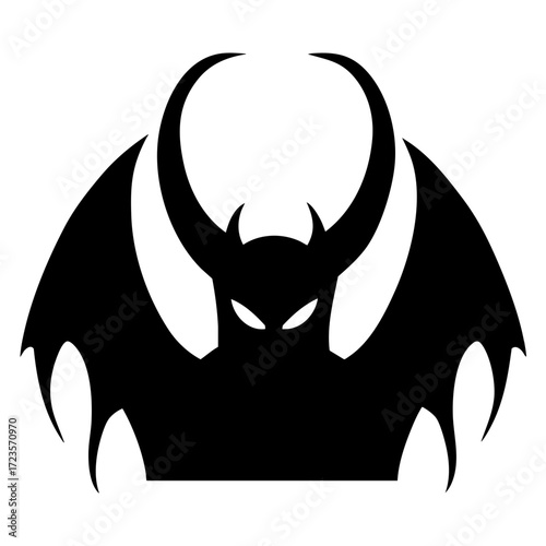 Halloween Demon Horns Solid Illustration