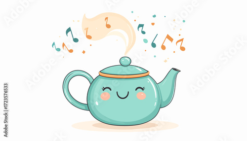 Cartoon teapot character