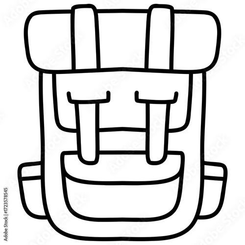 Travel Backpack Bag Vector Icon