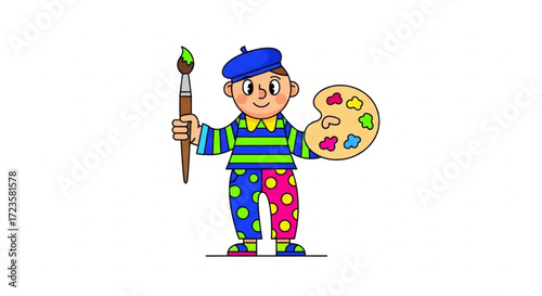 artist with paintbrush