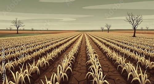 Arid Field Landscape.
