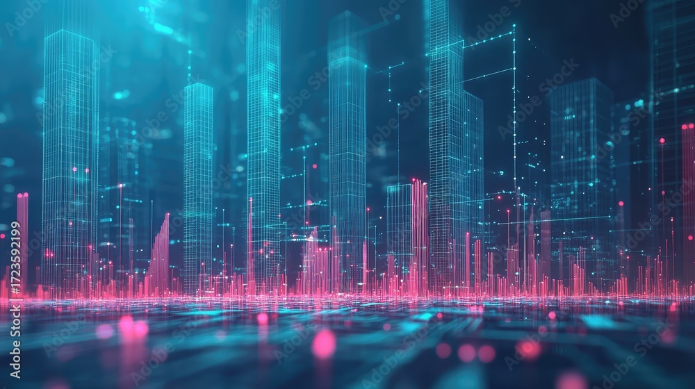 Fototapeta premium chproperty conceptual representation of a real estate investment chart
