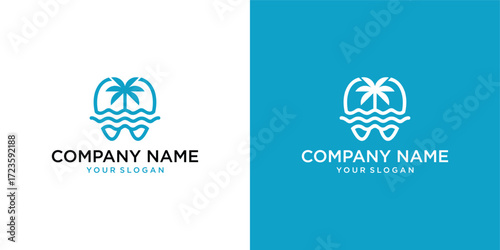 Modern Tooth Teeth Dental with Ocean Wave for Beach Dentistry logo design inspiration