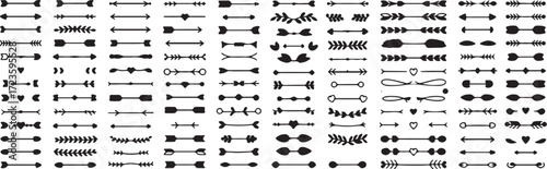 set of decorative arrow vectors in ai eps jpeg png ready for invitations posters logos and digital art motifs