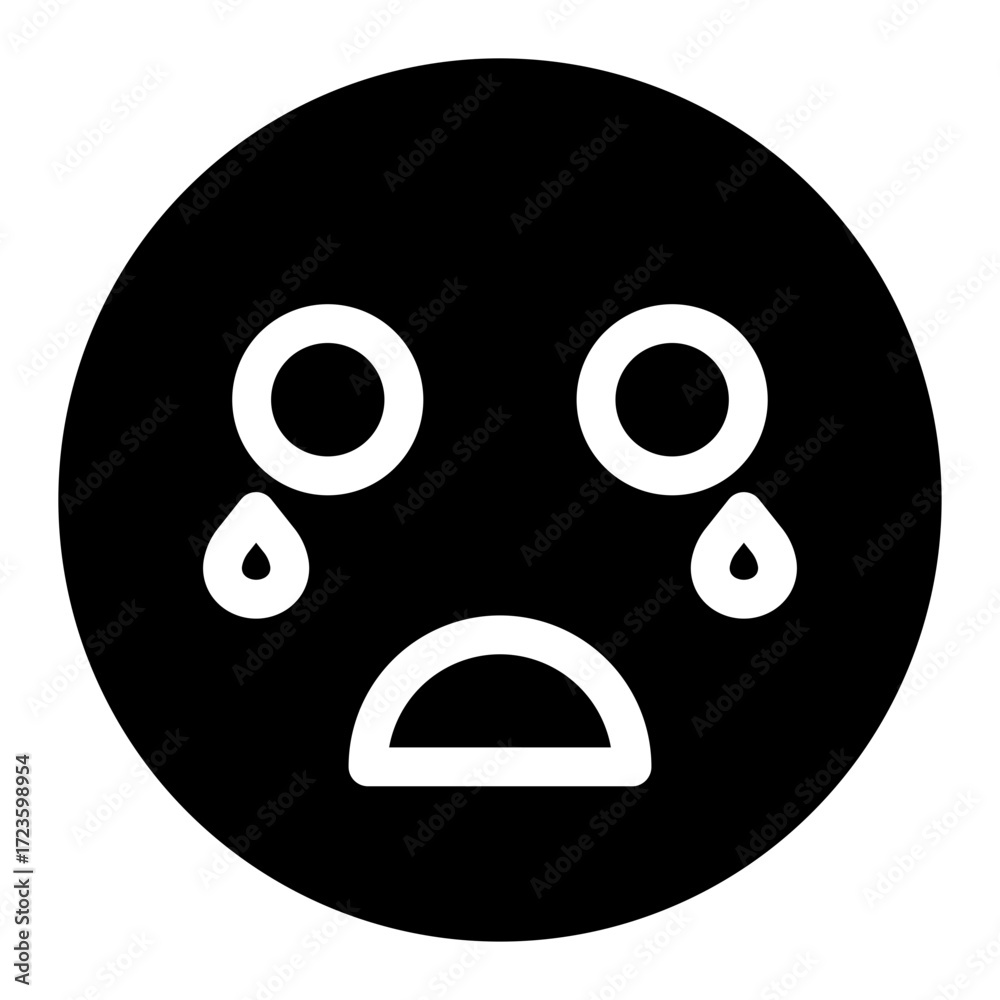 Fototapeta premium Cry Glyph Icon
