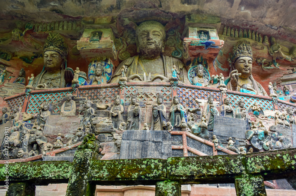 Obraz premium Dazu Rock Carvings, the World Cultural Heritage of Chongqing