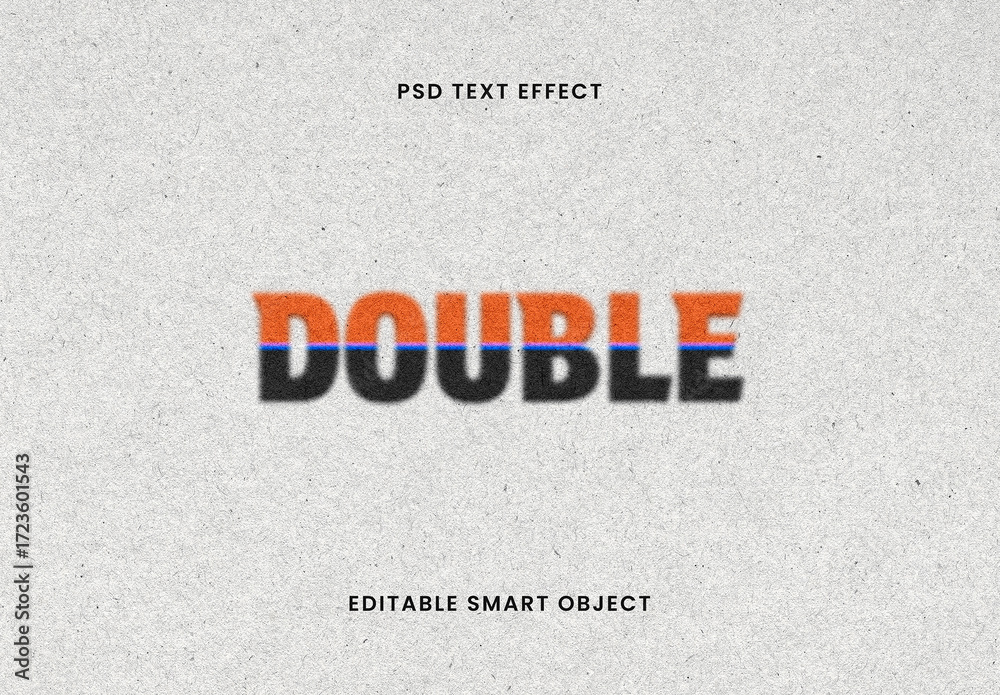 Double Color Text Effect Template Stock Template | Adobe Stock