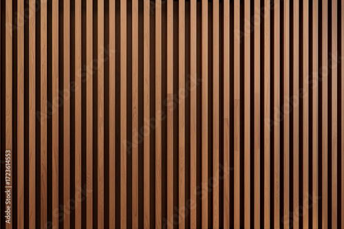 Modern Wooden Slat Wall with Vertical Grooves and Walnut Texture