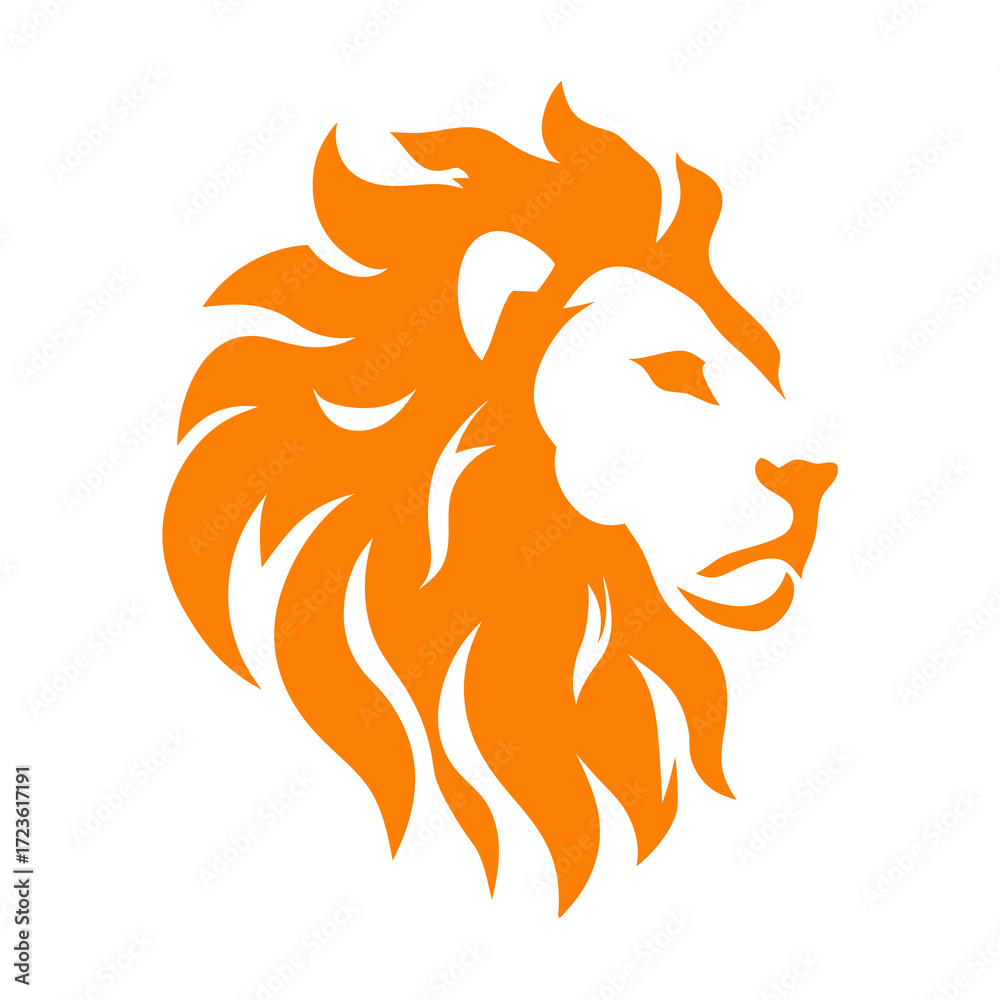 Fototapeta premium lion head vector illustration