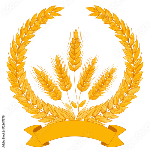 wheat, grain, agriculture, vector, food, ear, gold,
