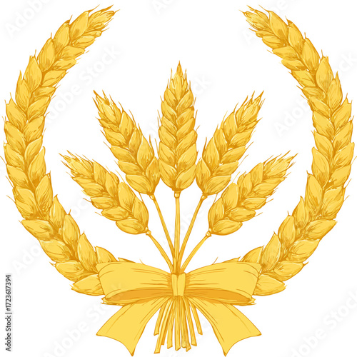 wheat, grain, gold, vector, agriculture, food, ear, 