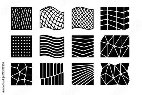 Panel facades curved glass modules structure cladding lattice icon folded parametric icons