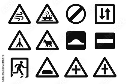 Restriction icon icons road closed gust traffic vector crossing exit median sign