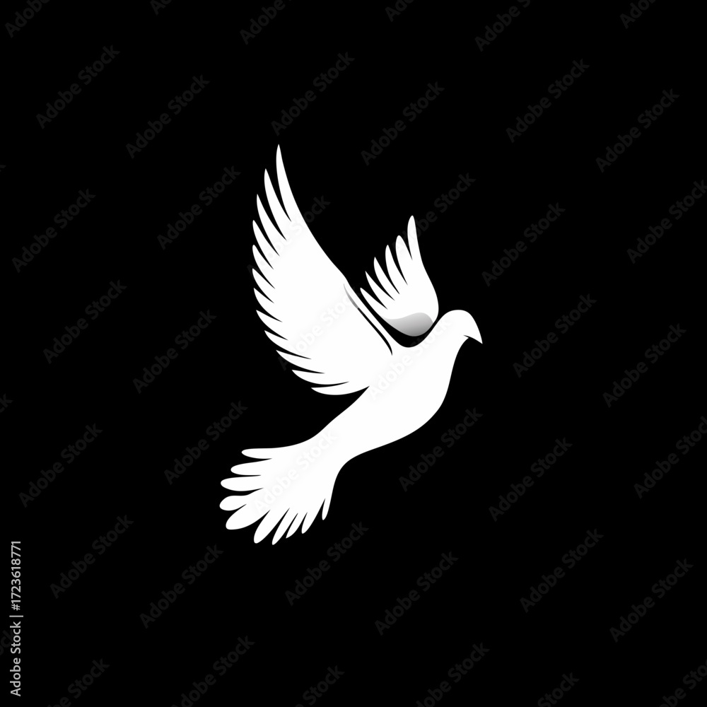 Obraz premium bird, dove, vector, pigeon, flying, peace, animal, 